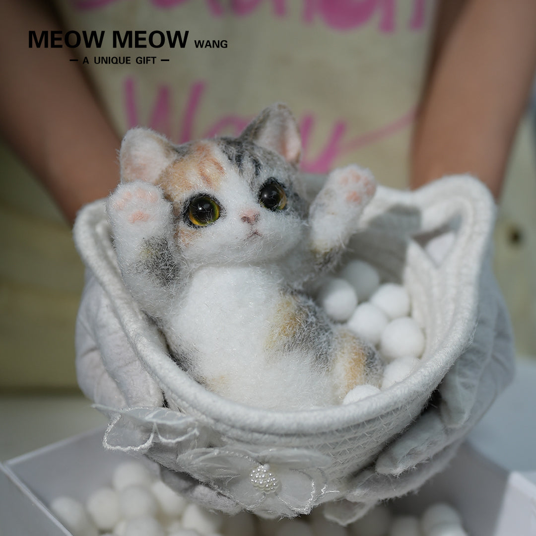 A08:Adorable Calico Squishy Cat Toy