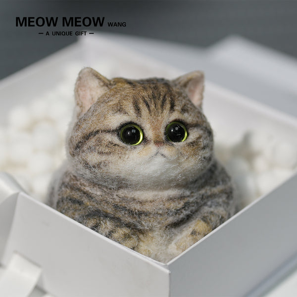 A07:Chubby Yellow-Green Raccoon Cat