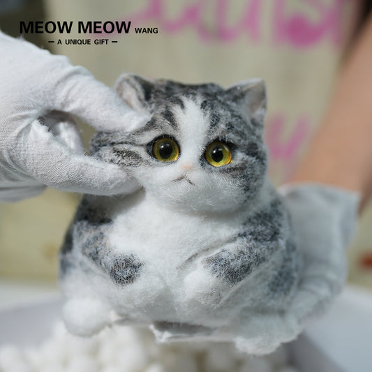 A07:Super Cute Gray Squishy Chubby kitty
