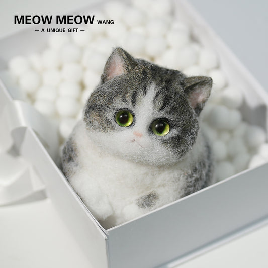 C07:White Chubby Green Vertical Pupil Civet Cat